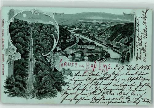 Bad Ems 1898 Malbergbahn Standseilbahn Ottmar Zieher