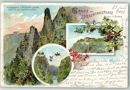 Thale 1903 Hexentanzplatz Rosstrappfelsen