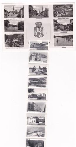 Selb ausziehbarer Papierstreifen Martin-Luther-Platz Ev. Kirche Kraftwerk Hirschsprung Ludwigstraße Dr.-Franz-Bogner-Schule Waldbad Neuer Schlachthof Porzellanfabrik Rosenthal Hutschenreuther