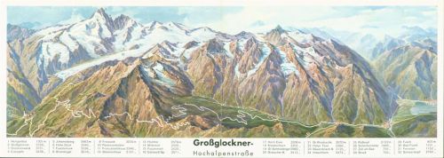 Grossglockner Hochalpenstrasse Landkarte Klappkarte