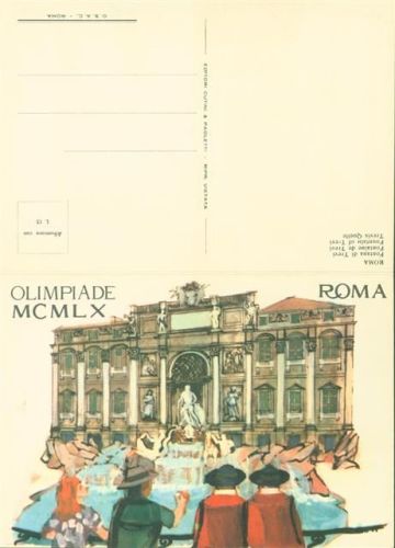 Roma Trevi Brunnen Olympiastadion Olympiade 1960 KEINE AK