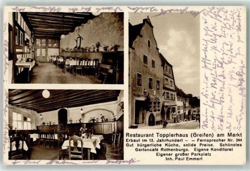 Rothenburg Gasthaus Topplerhaus Gasträume