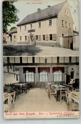 Mitteldorf 1913 Gasthaus Bier- u. Speisehaus