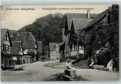 Wintzingerode Dorfstrasse Schloss Bodenstein Fachwerk Kinder