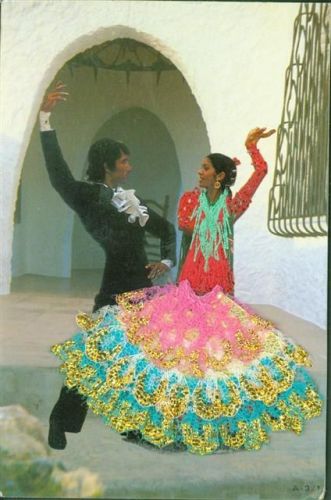 Flamenco echte Spitze und Stickerei