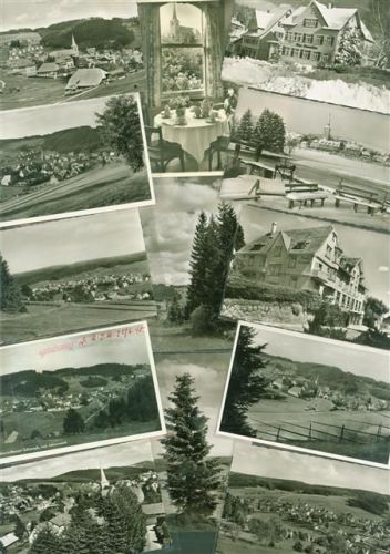 Schonach Lot mit 26 AK Original aus Musterbuch Metzverlag rückseitig Haftspuren