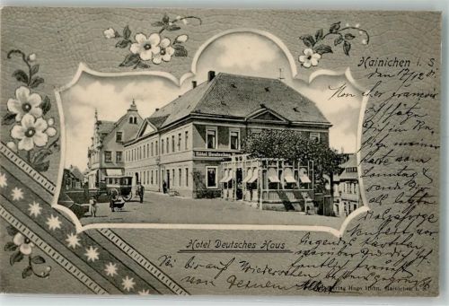 09661 O9260 Hainichen , Sachs 1901 Passepartout Hotel Deutsches Haus