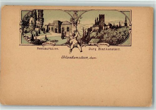 Blankenstein Vorläufer Druck 1880-89 Gasthaus Burg Blankenstein