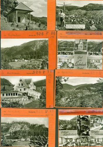 76593 W7562 Lautenbach , Murgtal Lot mit 23 AK Musterkarten Original aus Metzarchiv Bestellvorgänge und Auflagenzahlen