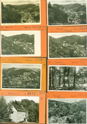 Bad Berneck Lot mit 20 AK Musterkarten Original aus Metzarchiv Bestellvorgänge und Auflagenzahlen