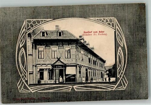 Bad Gandersheim 1910 Gasthaus zum Adler Foto AK Ort lt. Stempel