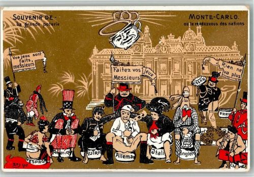 1900 Rendezvous der Nationen Nachttopf Politik Satire Karikatur