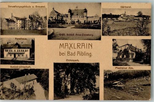 Maxlrain Gräfl. Schloss Arco-Zinneberg Forsthaus Kühe