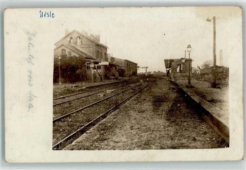 Nesle 1917 Bahnhof Ort handschriftlich
