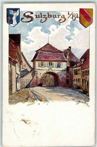 Sulzburg Stadttor Wappen sign. Biese