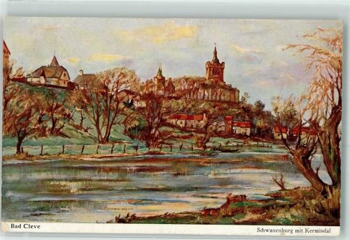 Kleve Schwanenburg mit Kermisdal sign. W. Lachenmeyer