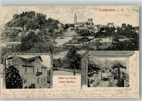 Lindenfels 1906 Hotel zur Harfe Garten