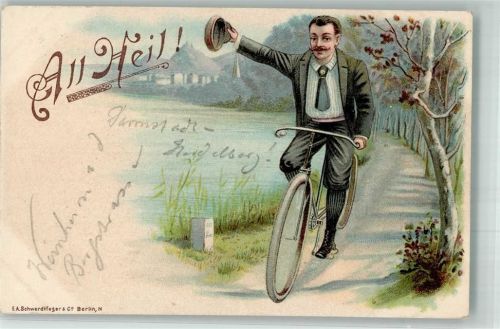 1897 All Heil Verlag Schwerdtfeger + Hotelstempel