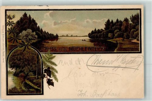 Varel Gruss vom Muehlenteich Ruderboot