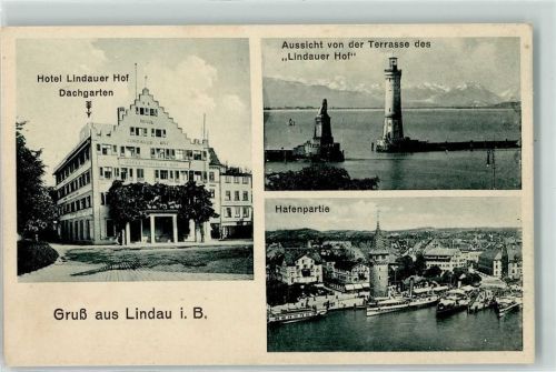 Lindau Hotel Lindauer Hof Dachgarten Leuchtturm Hafen Seitenraddampfer