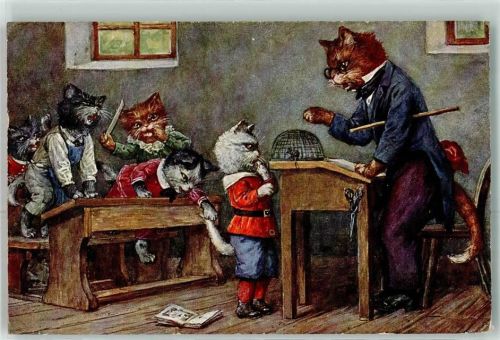 1923 Katze vermenschlicht Maus T.S.N. Serie 1677 AK