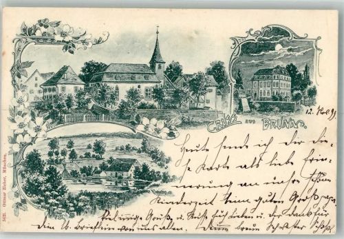 Brunn 1899 Brunner Dorfkirche Verlag Ottmar Zieher-München