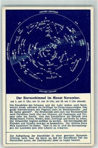 Serie Sternenhimmel in den 12 Monaten November Tafel XI