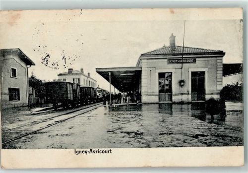 Avricourt 1915 Bahnhof Eisenbahn Igney