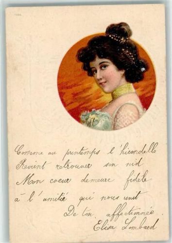 1900 Haarschmuck Passepartout