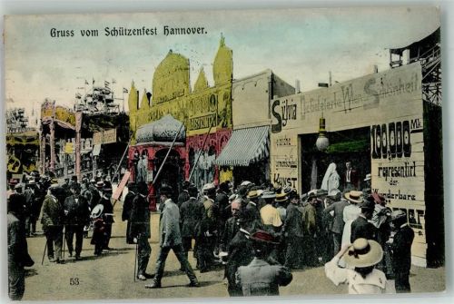 Hannover 1910 Schützenfest Hannover Festgelände Schaustellerbuden