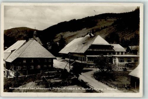 Menzenschwand Gasthaus u. Pension z. Hirschen