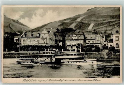 Assmannshausen Hotel Schön vorm. Schutzenhof Rhein Binnenddampfer Vaterland