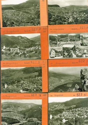 Langenbrand Lot mit 18 AK Musterkarten Original aus Metzarchiv Bestellvorgänge und Auflagenzahlen