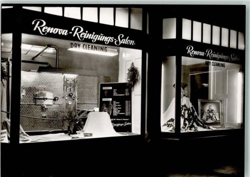 Tübingen Renova-Reinigungs-Salon bei Nacht Zanker-Kleiderreinigungsmaschine KM 20