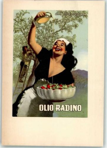 Olio Radino von den kostbaren Oliven Werbekarte