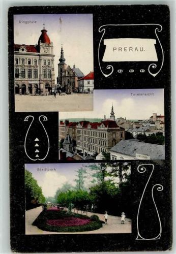 Prerov 1915 Ringplatz Stadtpark