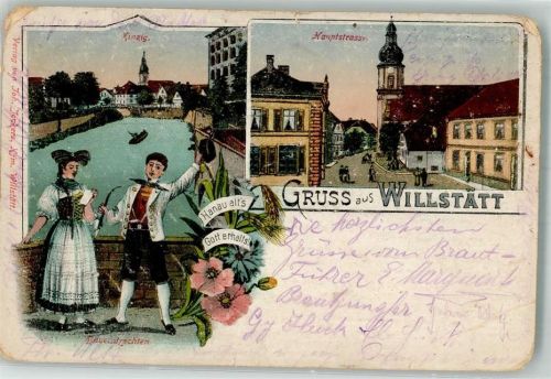 Willstätt 1917 Hauptstraße Kinzig Tracht