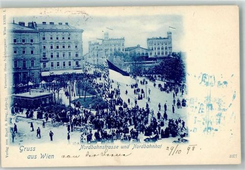 Wien 1898 Nordbahnstrasse Bahnhof