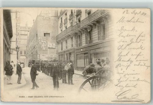 Paris 1899 Fort Chabrol Cite d'Hauteville