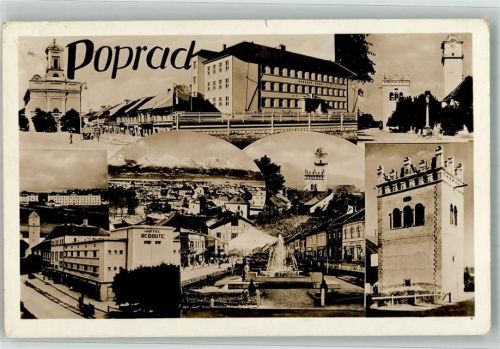 Poprad 1949 Hotel Redoute Kirche