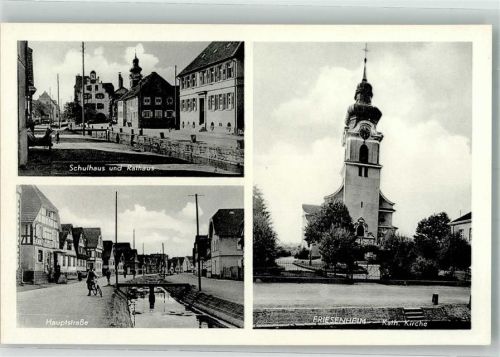 Friesenheim Kath. Kirche Hauptstraße Schule Rathaus