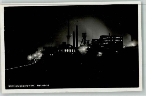 Dortmund Strich nur auf dem ScanSteinkohlenbergwerk Nachtaufnahme