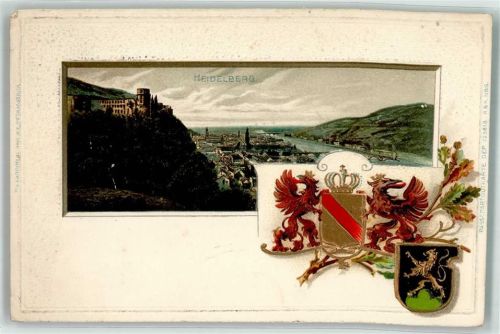 Heidelberg WK II Wappen Lithographie