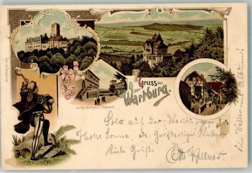 Eisenach 1898 Wartburg Hofraum Landgrafenhaus