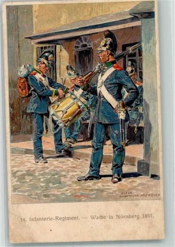 Nürnberg 1915 14. Infanterie Regiment - Wache anno 1851 Uniform