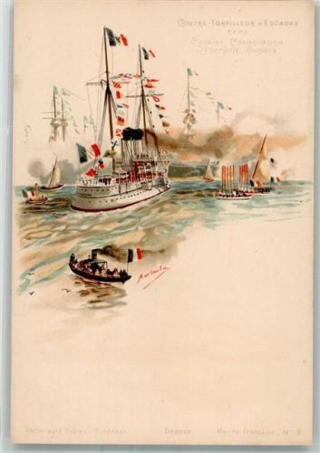 1899 Marine Francaise Nr. 3 Contre-Torpilleur o Escadre