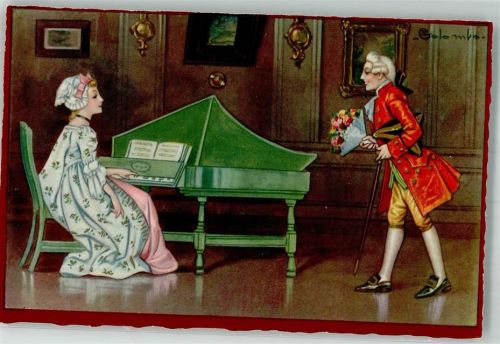 Frau Klavier Verehrer Rokoko