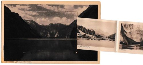Berchtesgaden ausziehbarer Papierstreifen Königssee Malerwinkel