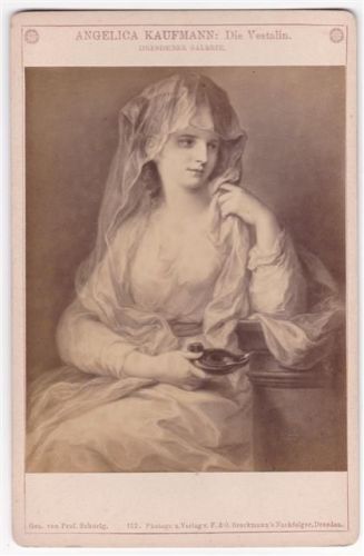 Dresden Fotografie F. & O. Brockmanns Nachfolger Nr 152 Angelica Kaufmann Die Vestalin Prof. Schurig Galerie