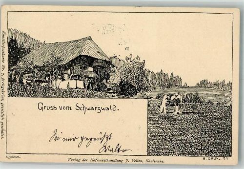 1898 Schwarzwaldhaus Velten Nr. 7 + Adelskorrespondenz